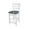 International Concepts Round 36 in Rd Extend Dining Table, 4 Emily Stools, White/Heather Gray, 36 W, 48 L, 35.3 in H, Wood K05-36RXT-6B-S6172-4 - alternate 3